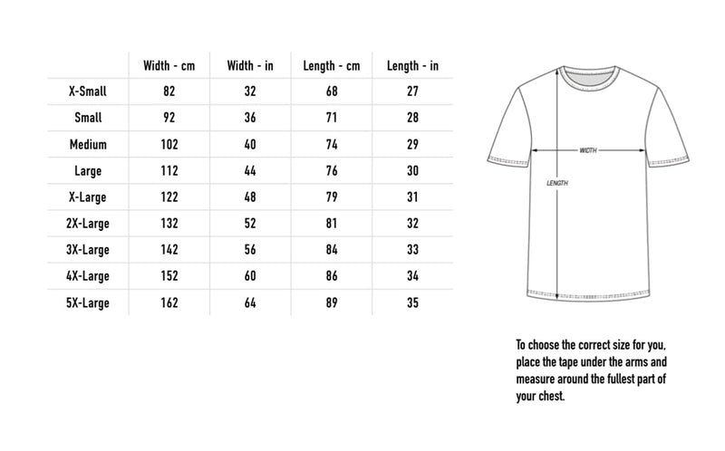 Size chart for we are unpeople jersey bundle